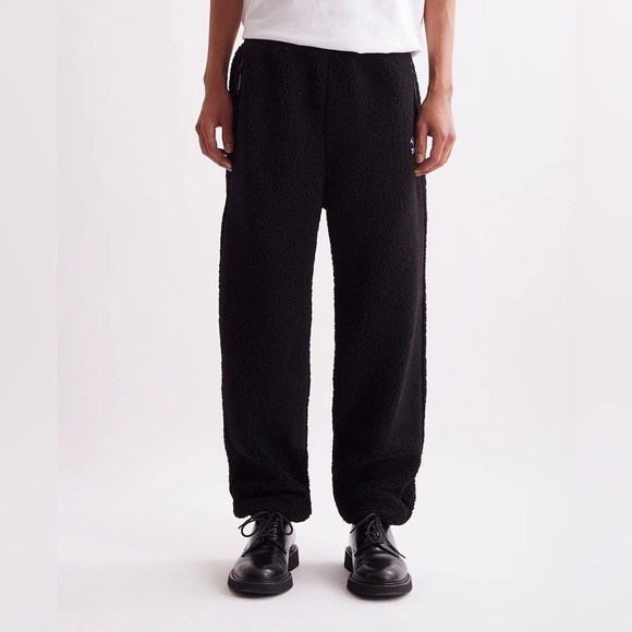 NEW Saturdays NYC Serai Polar Fleece Teddy Sherpa Pant Black size Large Men’s - Picture 1 of 13